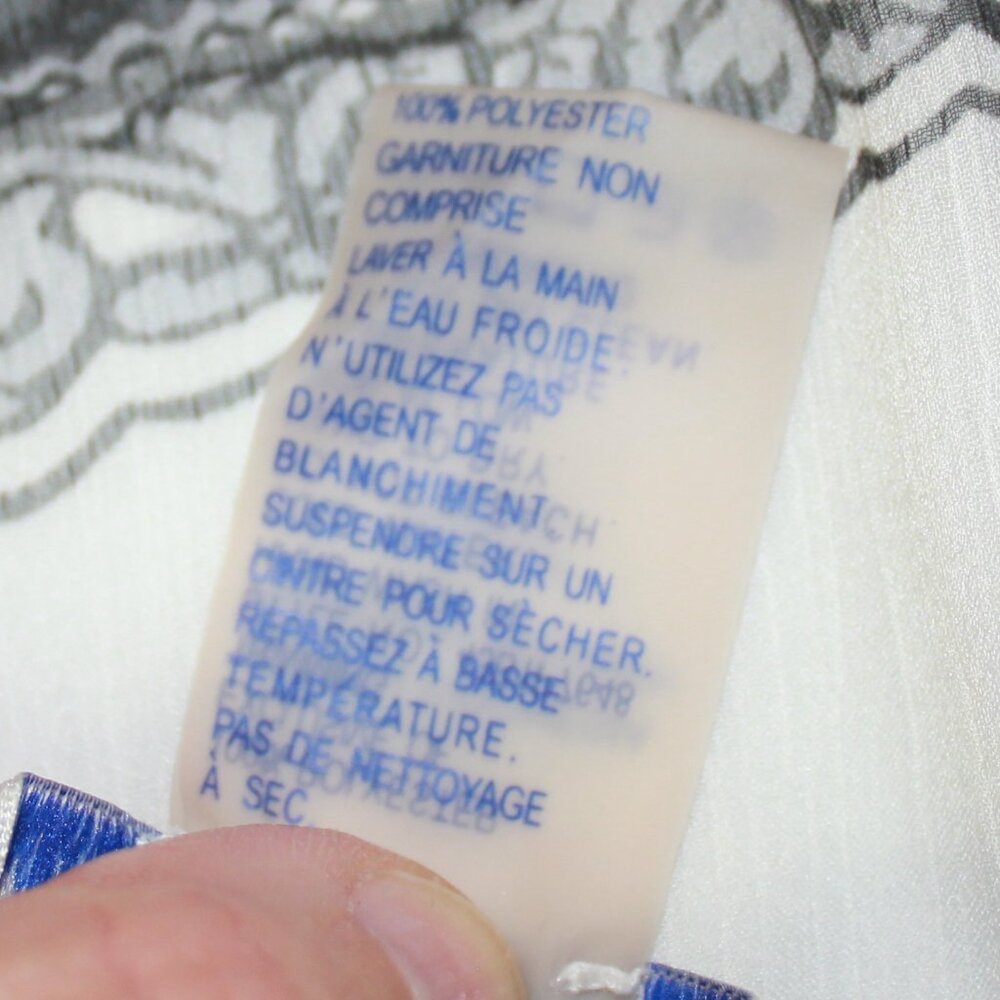 #514 Peter Nygard White & Black Embellished Shawl (Guestimated Size 16) - Picture 10 of 10